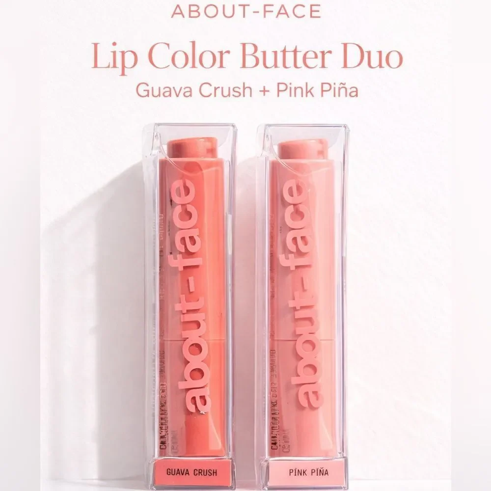 💖 About-Face Lip Color Butter Duo Guava Crush + Pink Piña, NEW and boxed